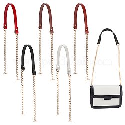 Wadorn 5 pz 5 colori cinturini per borsa in similpelle, con catena barbazzale in ferro e chiusura a T, colore misto, 86x2cm, 1pc / color