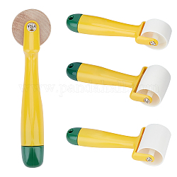 Пластиковый ролик gorgecraft, с деревянной шпулей, для печати, желтые, 4 шт / комплект