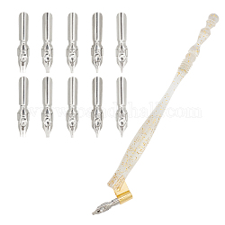 Gorgecraft porte-stylo plume oblique en résine calligraphie, avec bride en laiton amovible et 304 pointes en acier inoxydable, clair, 17 cm, 13 pièces / kit