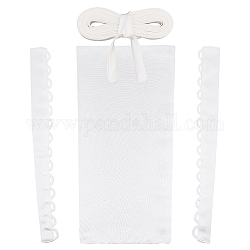 Austausch des Reißverschlusses für Brautkleider, Korsett-Rücken-Kit aus Satin mit verstellbarer Passform, formales Abschlussballkleid mit Schnürung, weiß, 480~4400x15~263x1~3 mm