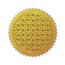 Pegatinas autoadhesivas en relieve de lámina de oro, etiqueta engomada de la decoración de la medalla, otros, 5x5 cm