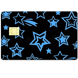 ПВХ пластиковые водонепроницаемые наклейки для карт, самоклеящаяся карточная кожа для декора банковских карт, прямоугольные, звезда, 186.3x137.3 мм