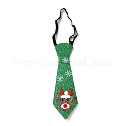 Cravatta in tessuto non tessuto a tema natalizio, per ragazzo, con fascia elastica, cervo, diametro interno: 77~137mm