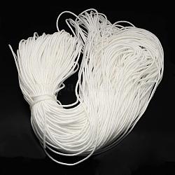 Cordes en polyester & spandex, 16 pli, blanc, 2mm, environ 109.36 yards (100m)/paquet