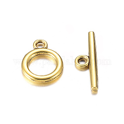 Cierres de aleación, Sin cadmio y níque y plomo, oro antiguo, anillo: aproximamente 14x11x2 mm, agujero: 2 mm, bar: 19x5.5x2 mm, agujero: 2 mm