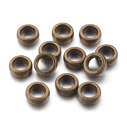 Tibetischen stil Abstandsperlen, Rondell, Cadmiumfrei und Nickel frei und Bleifrei, Antik Bronze, 11x5 mm, Bohrung: 7.5 mm