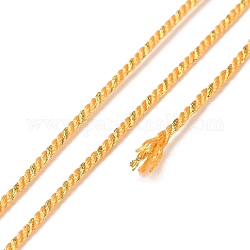 Cordón de filigrana de polialgodón, cuerda trenzada, con carrete de plástico, para colgar en la pared, artesanías, envoltorio de regalo, naranja, 1.2mm, alrededor de 27.34 yarda (25 m) / rollo