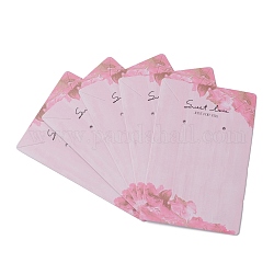 Tarjetas de presentación de pulsera de papel revestido, Rectángulo, patrón floral, 9.1x6x0.04 cm