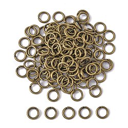 Anelli di salto aperti anelli di salto in ottone,  cadmio& piombo libero, bronzo antico, 7x1mm, 18 gauge, diametro interno: 5mm, circa 4000pcs/500g