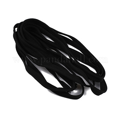 Cordon/bande élastique en polyester plat&nbsp;EC-WH0006-05-1