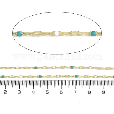 Cadenas con revestimiento de latón y revestimiento de rejilla&nbsp;AJEW-Q153-03G-05-1