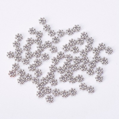 4mm CCB Plastic Beads Silver Color For Saree Tassels / kuchu , Jewelry ,craft ( 25 grm )SB33 main image 0