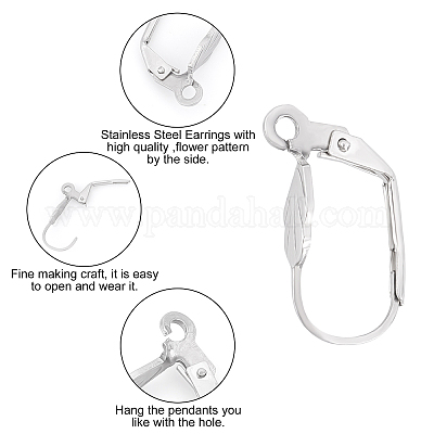  60pcs Safety Non-Allergenic Plastic Earring Hooks Ear