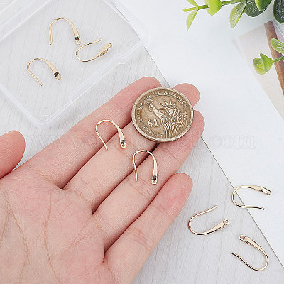 10pcs White Gold Plated French Hook Earwire,18k Gold Earring Hook