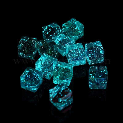 Perline acriliche trasparenti luminose&nbsp;OACR-P011-08O-1