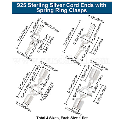 Sterling Silver Magnetic Clasp 4.5mm/5.5mm/6mm Ships Out From USA 
