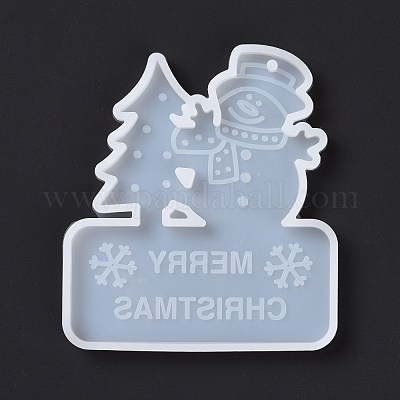 Voyyphixa 8 Stampi In Silicone Per Resina Natalizia - Pupazzo Di Neve, Angelo, Stella, Campane