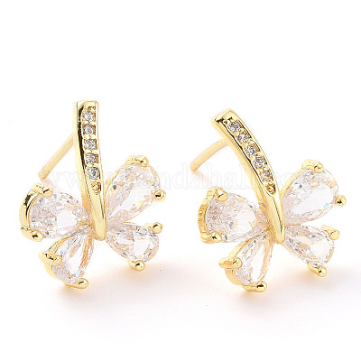 Stainless Steel Butterfly Gold Plated Rose Gold Metal Earring