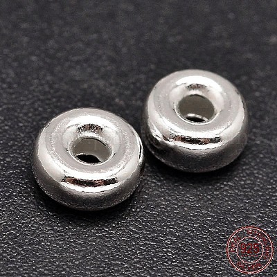 Sterling Silver BIG HOLE SPACER BEADS. 8mm. Packet of 12.