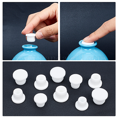 Wholesale Gorgecraft 10Pcs 5 Colors Silicone Bottle Cover