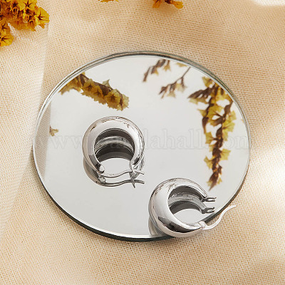 Orecchini Creoli Spessi In Argento Sterling 925: Cerchi Da 20 Mm Con Chiusura A Cerniera