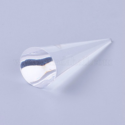 アクリルオリジナルガラスリング指輪ディスプレイスタンド  コーン  透明  25.5x69mm X-RDIS-G005-04C-1