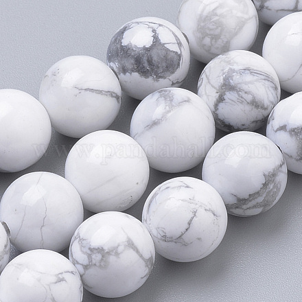 Natürliche Howlith Perlen Stränge G-S259-47-10mm-1