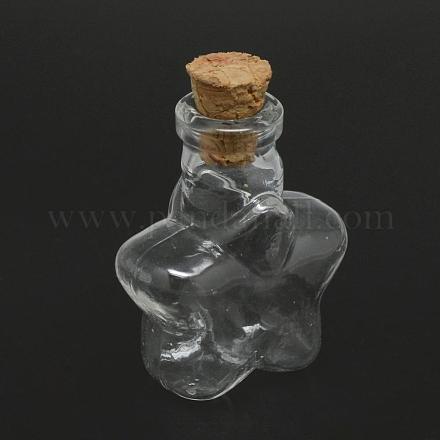 Glass Bottle Bead Containers AJEW-R045-20-1