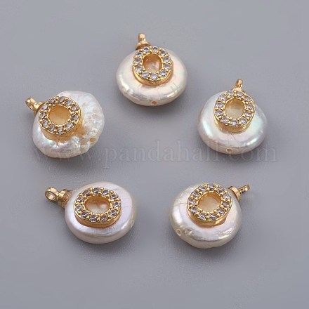 Colgantes naturales de perlas cultivadas de agua dulce PEAR-F008-30G-O-1