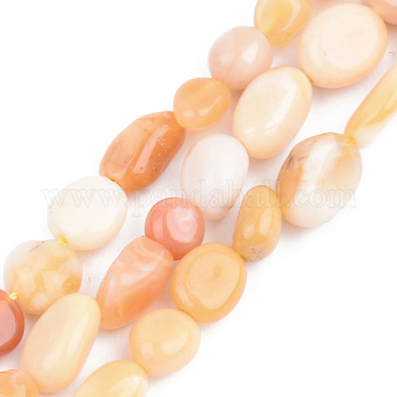 Chapelets de perles en jade topaze naturelle G-S359-150-1