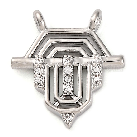 Латунные микро проложить кубического циркония подвески KK-K339-10A-02-1