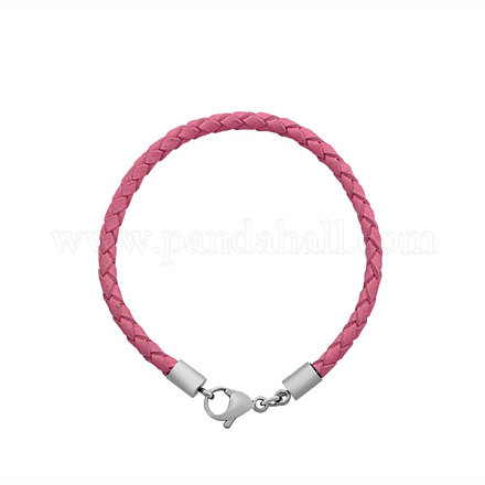 Braided Leather Cord Bracelet Makings MAK-M020-01-E-1