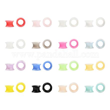 32Pcs 16 Colors Silicone Glitter Thin Ear Gauges Flesh Tunnels Plugs FIND-YW0001-19C-1
