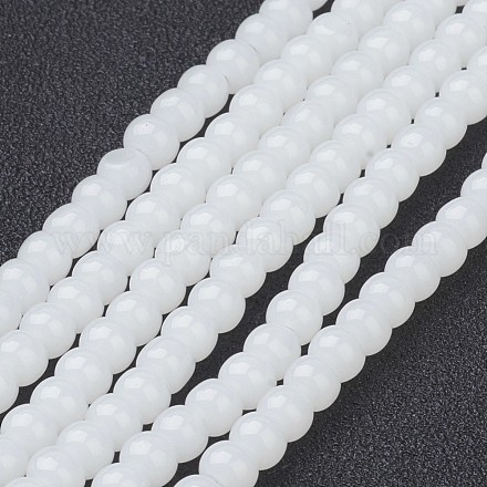 Chapelets de perles en verre imitation jade X-GMR4mmC26-1