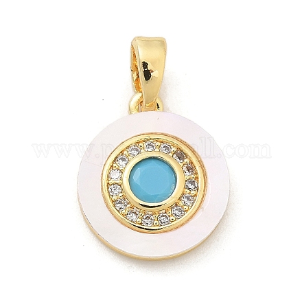 Подвески из латуни с микропаве из циркония KK-M303-02G-03-1