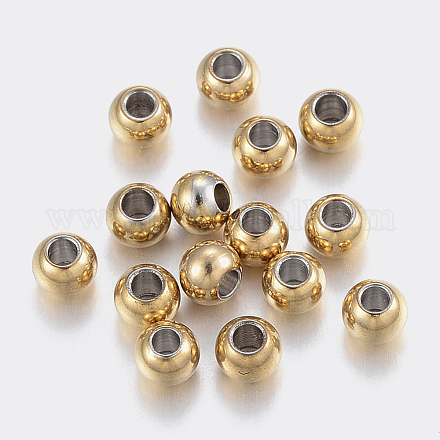 Intercalaires perles en 304 acier inoxydable STAS-P197-037G-4mm-1
