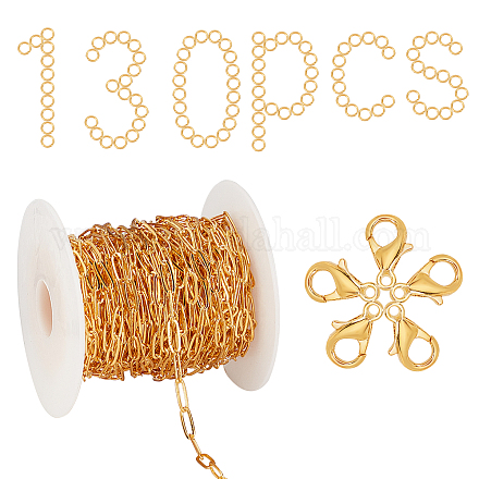 Kits de fabricación de joyas de cadena de clip de papel diy de sunnyclue DIY-SC0014-50G-1