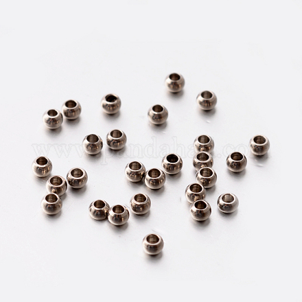 Rondelle 201 Stainless Steel Spacer Beads STAS-E082-09-1