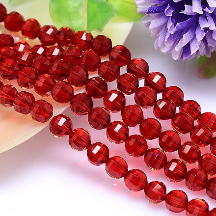 Faceted Round Imitation Austrian Crystal Bead Strands G-M182-10mm-06A-1