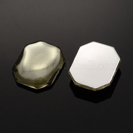 Faceted Rectangle Taiwan Acrylic Cabochons K62-10x12-19-1
