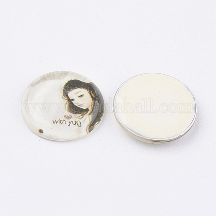 Tempered Glass Cabochons GGLA-33D-13-1