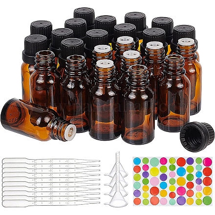 Kit di bottiglie di olio essenziale fai da te benecreat DIY-BC0001-24B-1