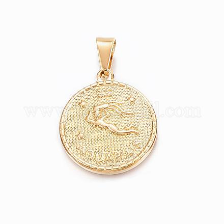 Real 18K Gold Plated 304 Stainless Steel Pendants STAS-H372-01L-1