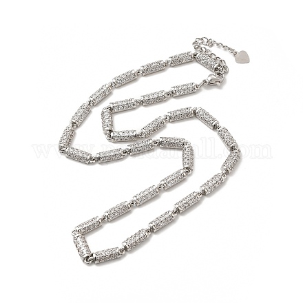 Ожерелье с цепочкой из прозрачного кубического циркония NJEW-E074-04P-1
