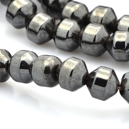 Chapelets de perles en hématite synthétique magnétique G-P061-26-1