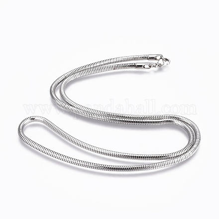 Collares de cadena de serpiente de 304 acero inoxidable NJEW-F248-01C-P-1