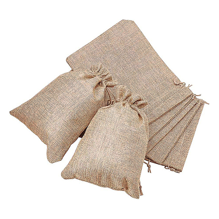BENECREAT 24 PCS Large Size Burlap Bags with Drawstring Gift Bags Jewelry Pouch for Wedding Party and DIY Craft ABAG-BC0001-04-1