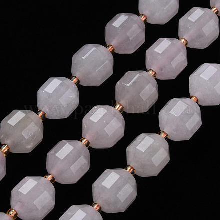 Chapelets de perles de jade blanche naturelle G-T131-127-1