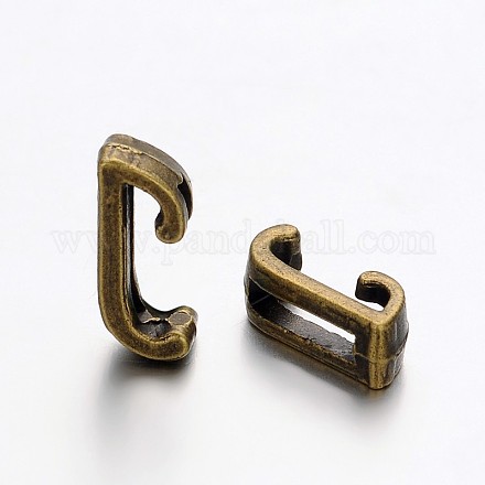 Tibetan Style Antique Bronze Plated Alloy Letter Slide Charms PALLOY-J542-J-NF-1