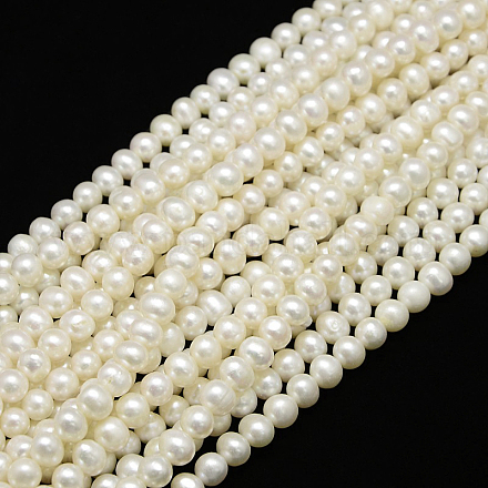 Brins de perles de culture d'eau douce naturelles PEAR-L001-C-13-1